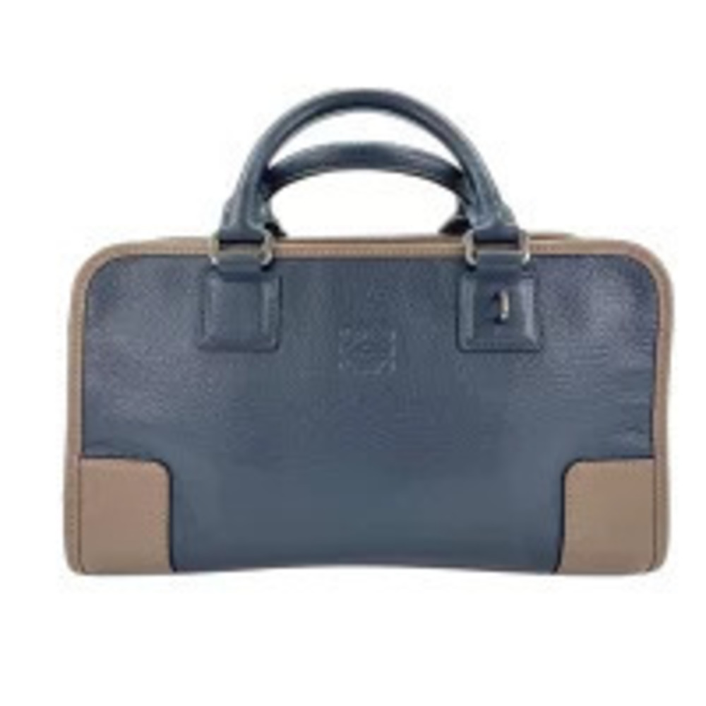 Loewe Amazona Handbag Leather Navy Blue